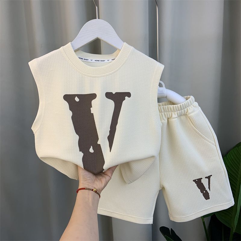 Boys New Fashionable - Boys' New Fashionable Summer Clothing Sleeveless Gym Clothes Pu Shuai Two-piece Suit - Boys Summer &