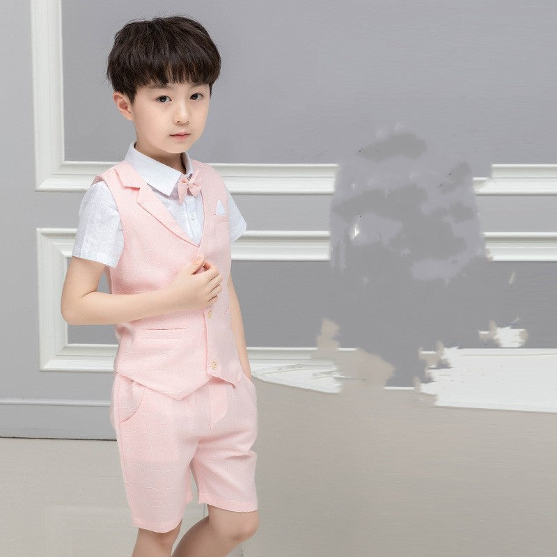 Boys Suit Dress - Boys' Suit Dress Vest Shorts Baby Suit - Boys Summer & Party Dresses - Baby's World (view 2)