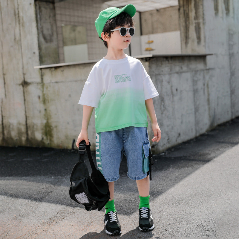 New Children Summer - New Children's Summer Tide Clothes Handsome Boy Short Sleeves - Boys Summer & Party Dresses - Baby's