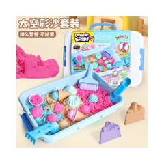 Children s toy sand storage set cake and ice cream suitcase quartz sand malleable colored sand playground toys