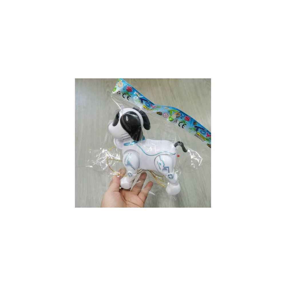 New children s electronic toy pet dog with leash can walk lights up and has sound effects
