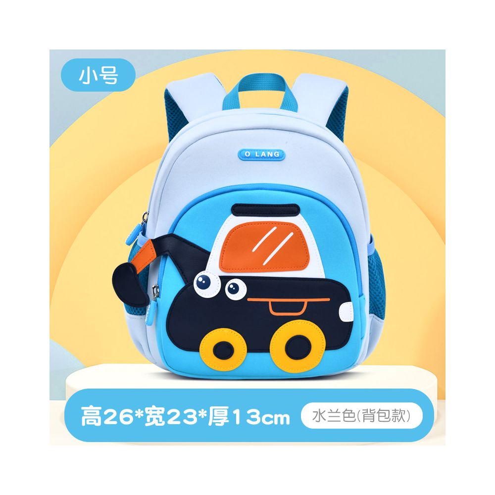 Olang Kindergarten backpack for children aged 1 6 cartoon excavator bucket bag ultra lightweight and large capacity backpack preschool anti lost backpack cute girl boy baby construction vehicle