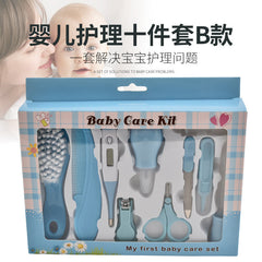 Ten-Piece Baby Care Set, Maternal and Infant Newborn Baby Medicine Feeder Care Nail Clipper Set D Type