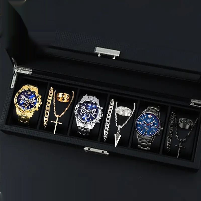 12-set Men's Watches Fashionable Multi-color Assortment Of Quartz Men's Watches - BaBy's World