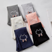 Girls' Leggings 2024 New Trendy Kidsren's Spring & Fall Pants Thin Cartoon Nine-Point Pants Baby Outer Wear Foreign Style