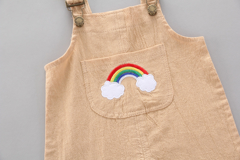 Rainbow Bib Pants Girls Baby Kids - Boys Summer & Party Dresses - Baby's World (view 2)