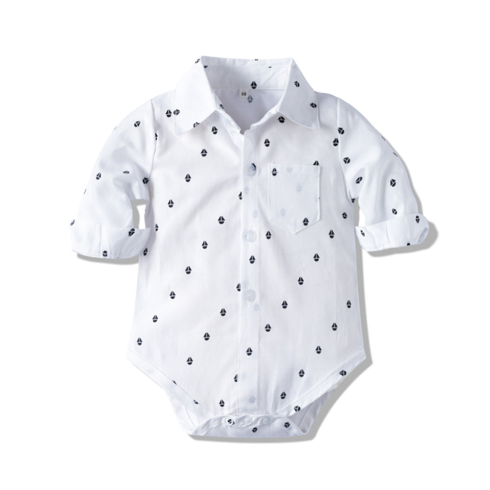 Long Sleeved Romper - Long-sleeved Romper Suit, Baby Clothes, Gentleman's Clothes - Boys & Kids dresses - Baby's World (view