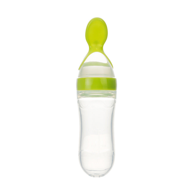 Silicone Squeeze Baby Feeding Bottle with Spoon Bangladesh