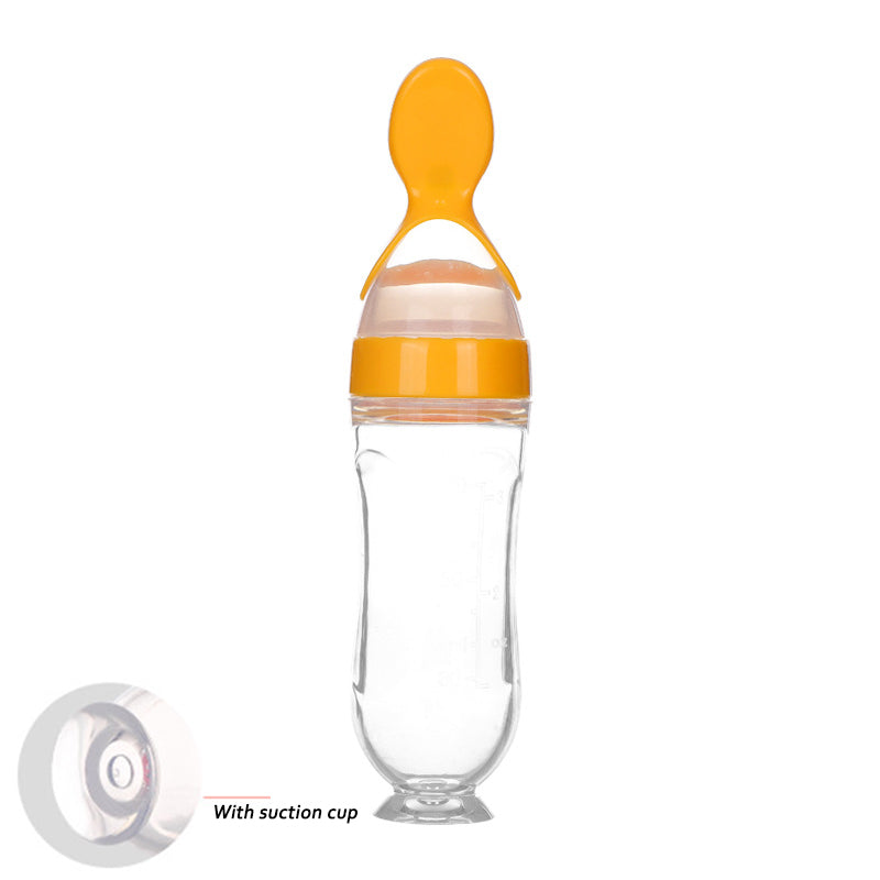 Silicone Squeeze Baby Feeding Bottle with Spoon Bangladesh