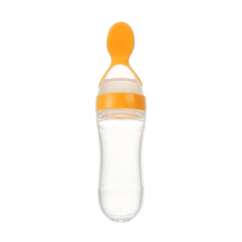 Silicone Squeeze Baby Feeding Bottle with Spoon Bangladesh