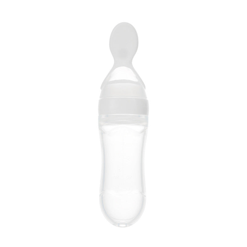 Silicone Squeeze Baby Feeding Bottle with Spoon Bangladesh
