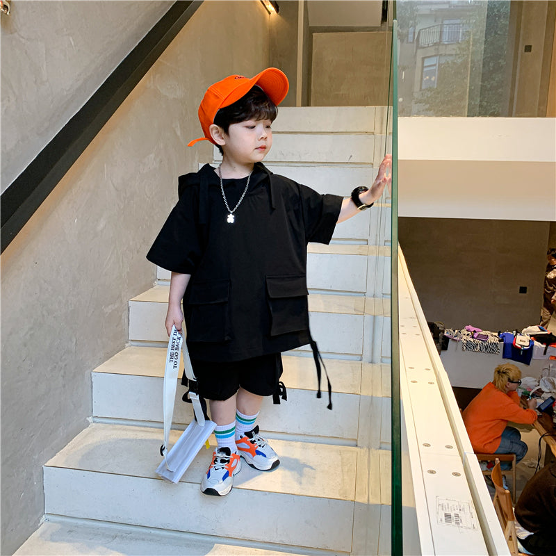 Boys Short Sleeved - Boys Short-sleeved Suit Summer New Baby Handsome Jacket Shorts Children's Korean Version Of The Western