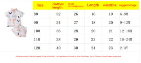 Baby Rainbow Leaves Printed Casual Shorts Suit - Boys Summer & Party Dresses - Baby's World (view 7)
