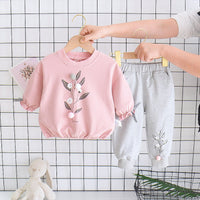 Infant autumn baby girl long sleeve two-piece suit for girls 1-2-3-4-5-7 years old children factory wholesale 6