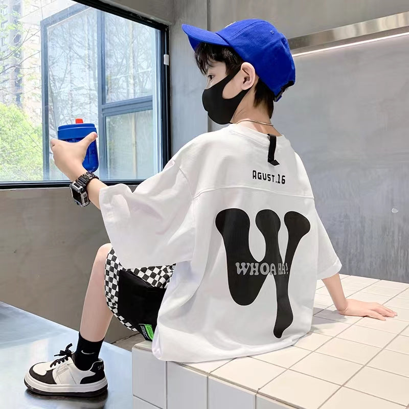 Boys Short Sleeve Sports Thin Handsome Clothes Set - Boys Summer & Party Dresses - Baby's World (view 9)