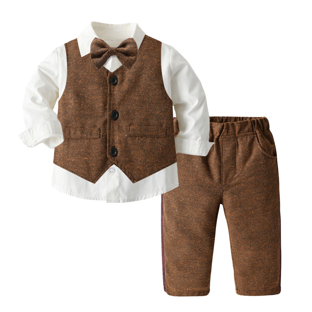 Boys Autumn Clothing Children's Suit Three-piece Set - Boys Summer & Party Dresses - Baby's World (view 14)