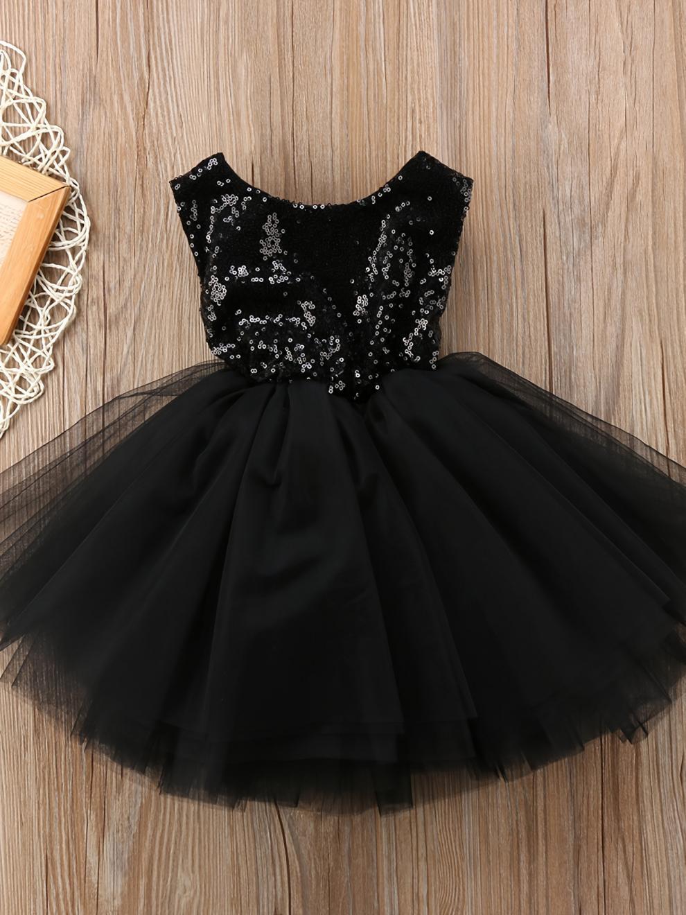 2026 New Cross-Border European and American Style Sleeveless Sequin Princess Mesh Dress for Toddlers - BaBy's World