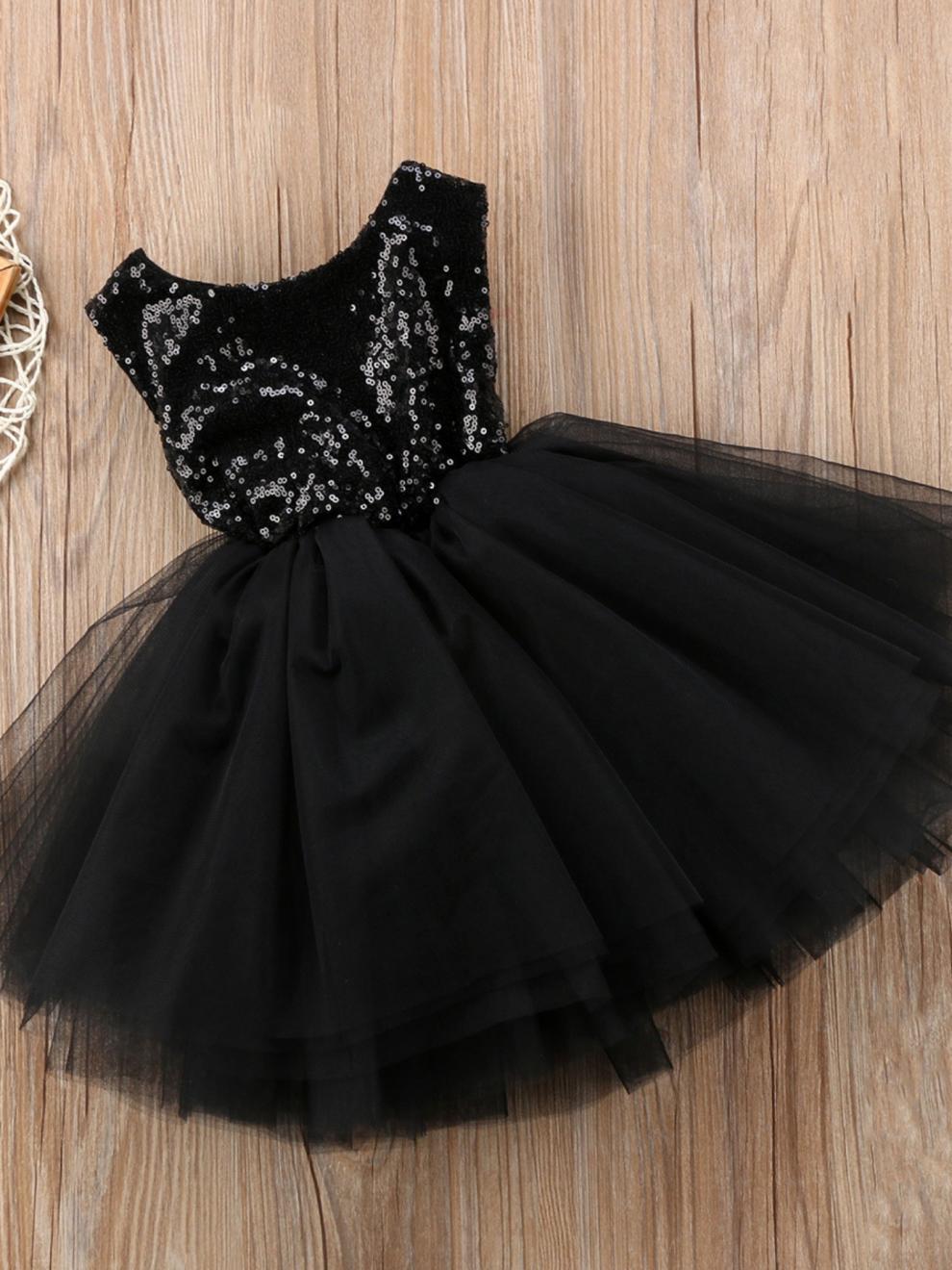 2026 New Cross-Border European and American Style Sleeveless Sequin Princess Mesh Dress for Toddlers - BaBy's World