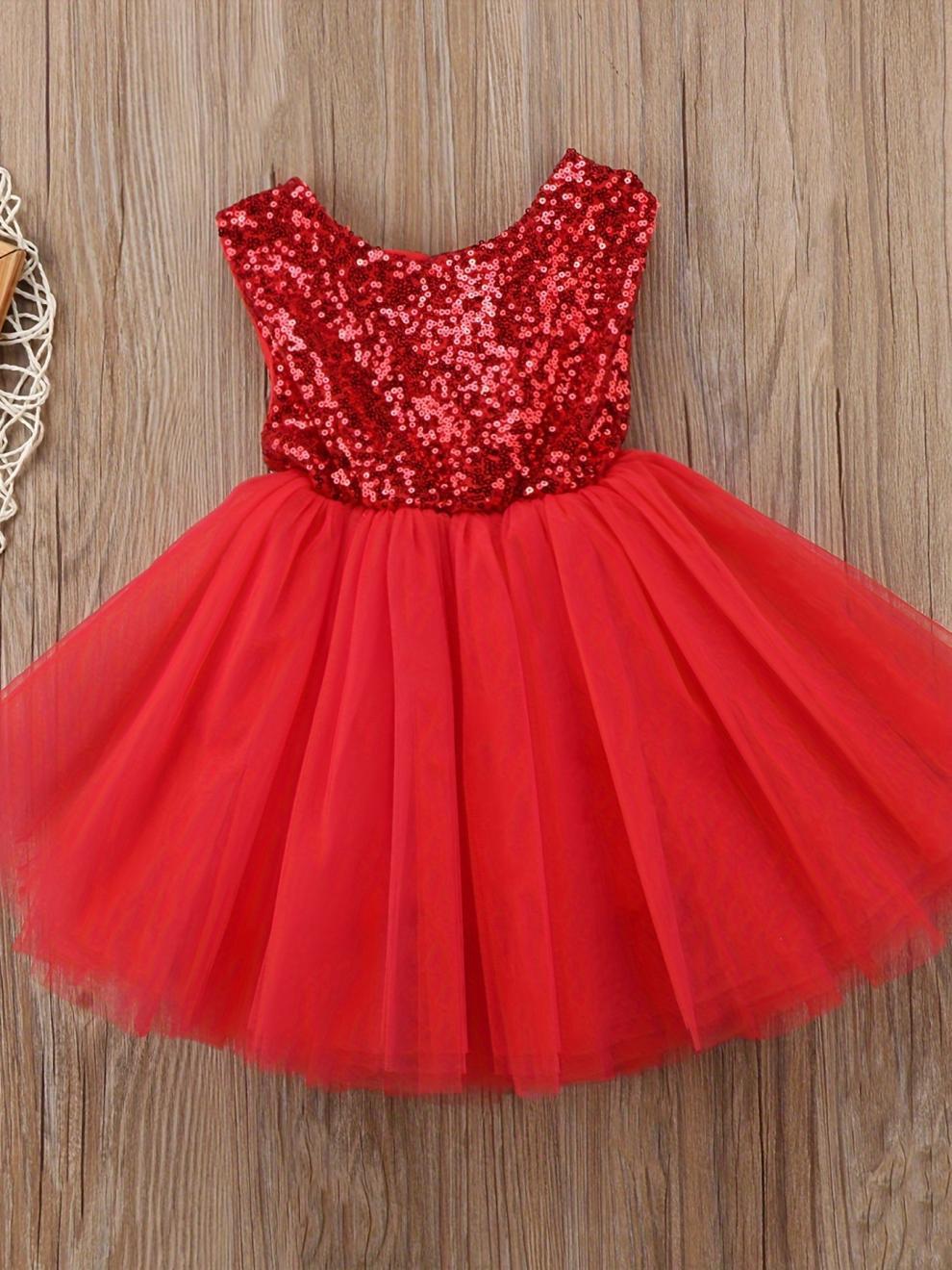 2026 New Cross-Border European and American Style Sleeveless Sequin Princess Mesh Dress for Toddlers - BaBy's World