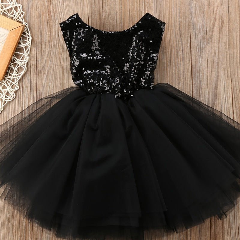 2026 New Cross-Border European and American Style Sleeveless Sequin Princess Mesh Dress for Toddlers - BaBy's World