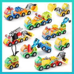 Fele large-particle building block multi-purpose car compatible with LEGO bricks, children's early education toy gift, dropshipping available.