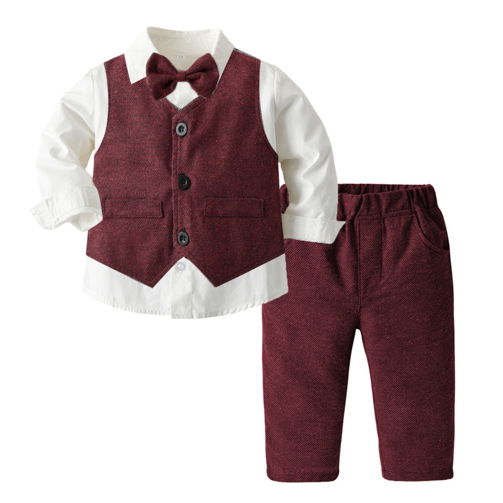 Boys Autumn Clothing Children's Suit Three-piece Set - Boys Summer & Party Dresses - Baby's World (view 2)