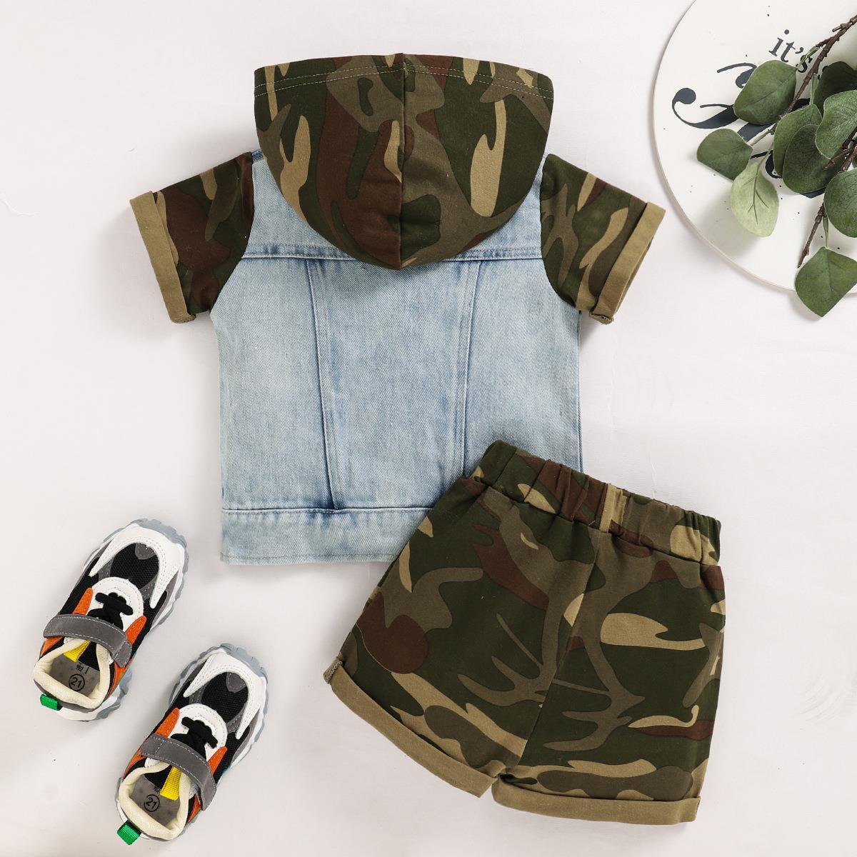 Boys Summer Hooded - Boys' Summer Hooded Children's Casual Camouflage Shorts - Boys Clothing - Baby's World (view 6)