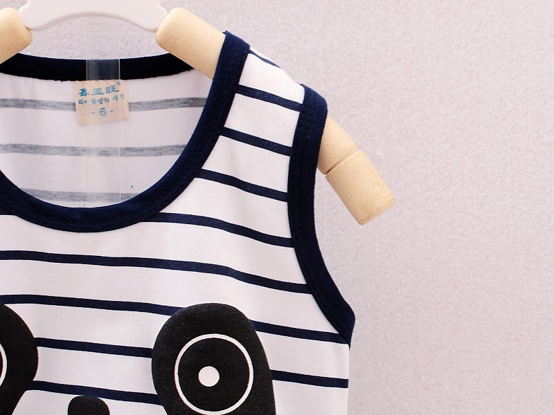 Baby Boys Summer Vest Set – Cotton Sleeveless Two Piece Outfit - Boys Summer & Party Dresses - Baby's World (view 10)