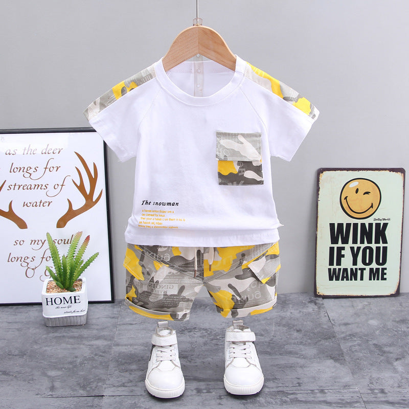 Summer New Boys' Western Style Camouflage Short Sleeve Suit - Boys & Kids dresses - Baby's World (view 3)