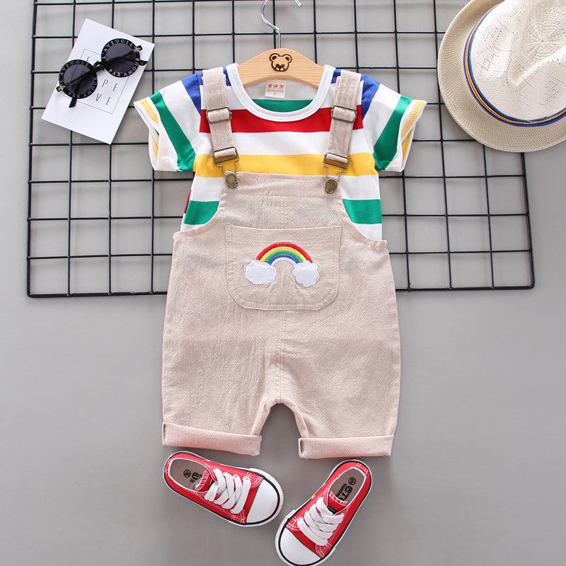 Rainbow Bib Pants Girls Baby Kids - Boys Summer & Party Dresses - Baby's World (view 3)