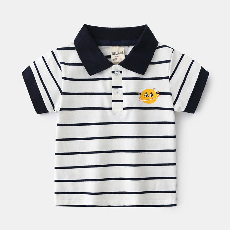 Cotton Summer Cartoon Boys And Girls Short Sleeve Top Baby - Boys Summer & Party Dresses - Baby's World (view 2)