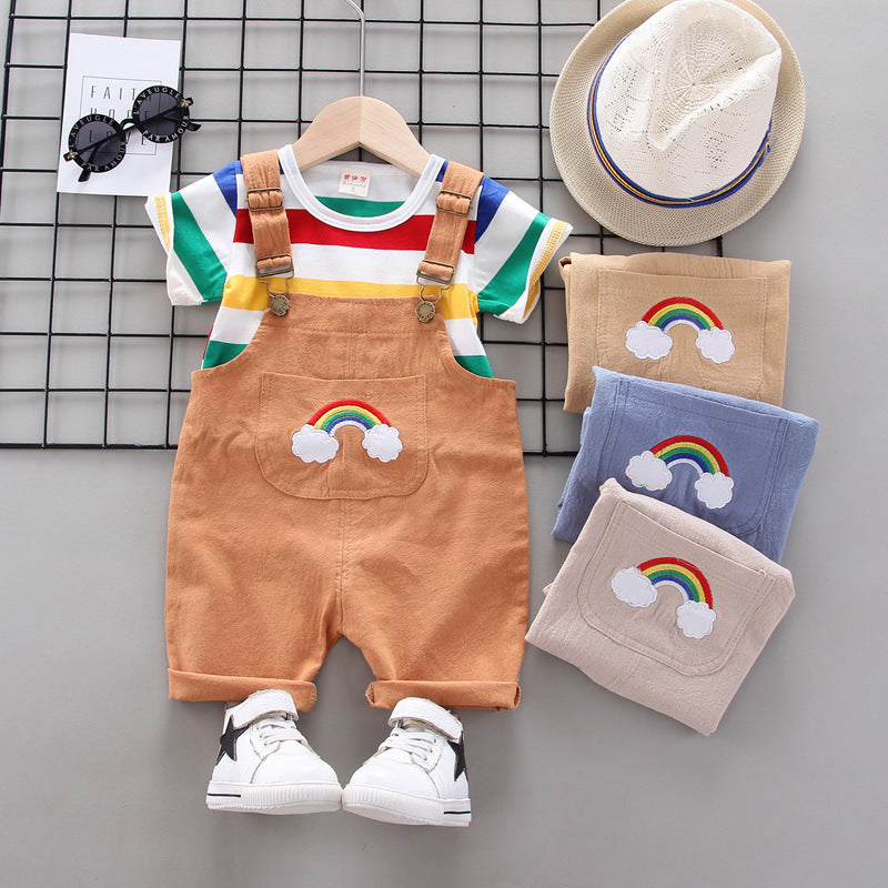 Rainbow Bib Pants Girls Baby Kids - Boys Summer & Party Dresses - Baby's World