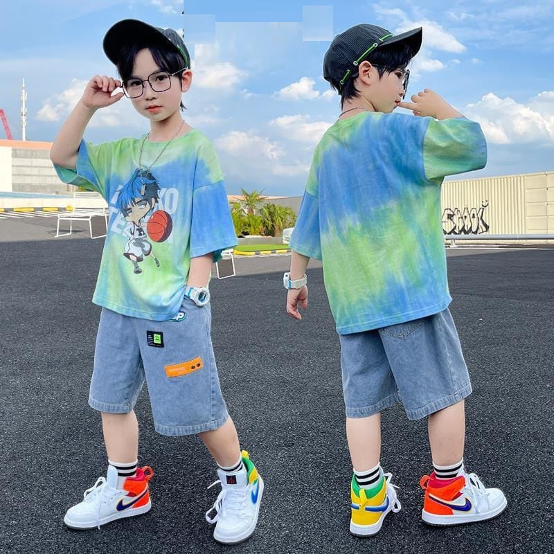 New Kid Handsome Fashionable Short Sleeve Two-Piece Set Spring Children's Clothing - Boys Summer & Party Dresses - Baby's
