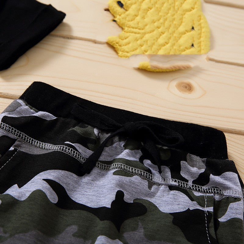 Black Camouflage Letters Pullover Boys' Suit - Boys Clothing - Baby's World (view 10)