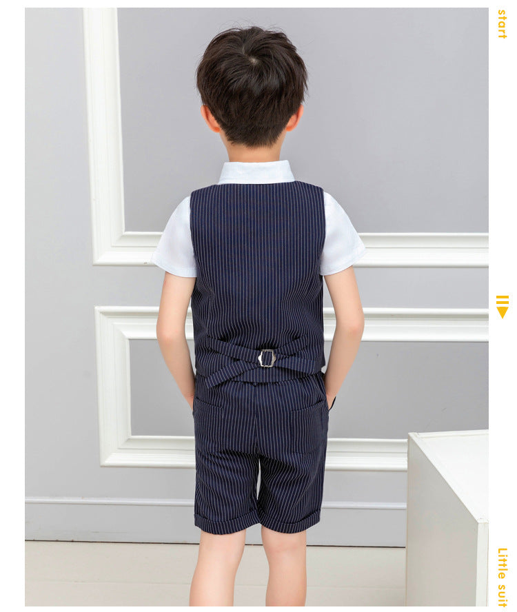 Spring And Summer Boys' Short-sleeved Shorts Suit Striped Children Clothes - Boys Summer & Party Dresses - Baby's World
