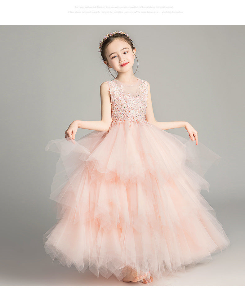 Girls' pompous gauze princess skirt