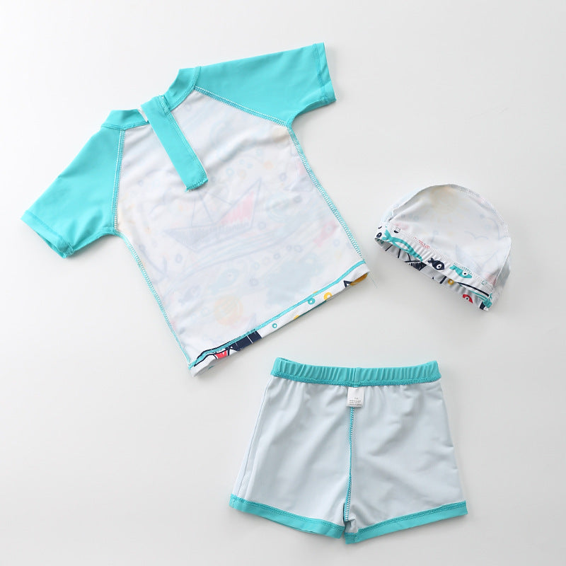 Boy Split Swimsuit - Boy's Split Swimsuit Cute Baby Spa - Boys Summer & Party Dresses - Baby's World (view 4)
