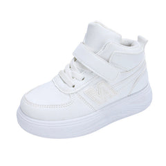 Children's Sports High-top Casual Shoes (White-35)
