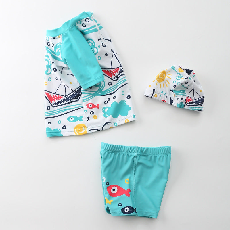 Boy Split Swimsuit - Boy's Split Swimsuit Cute Baby Spa - Boys Summer & Party Dresses - Baby's World (view 5)