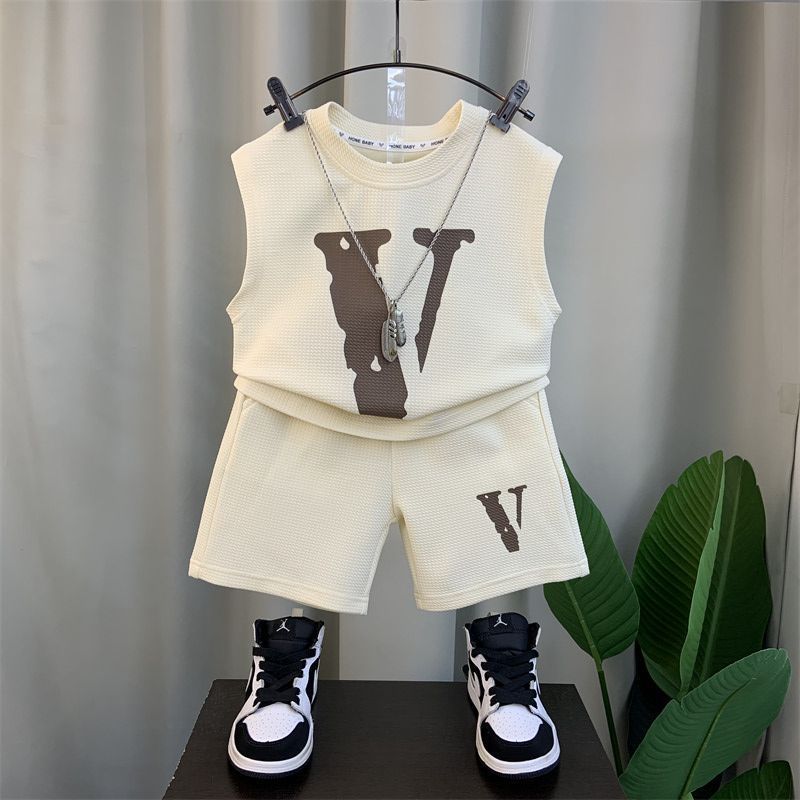 Boys New Fashionable - Boys' New Fashionable Summer Clothing Sleeveless Gym Clothes Pu Shuai Two-piece Suit - Boys Summer &