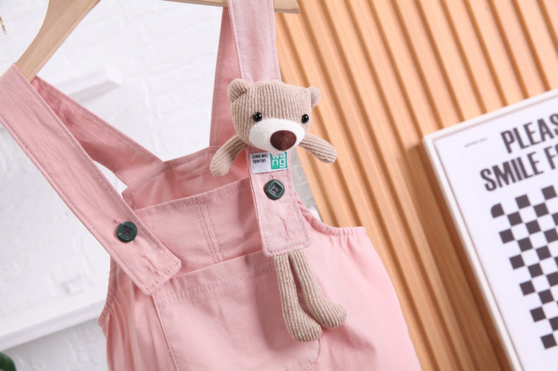 Summer Children Cotton T-shirt Suspender Suit - Boys Summer & Party Dresses - Baby's World (view 2)