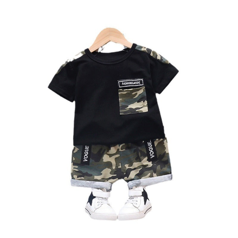 Summer New Boys' Western Style Camouflage Short Sleeve Suit - Boys & Kids dresses - Baby's World (view 5)