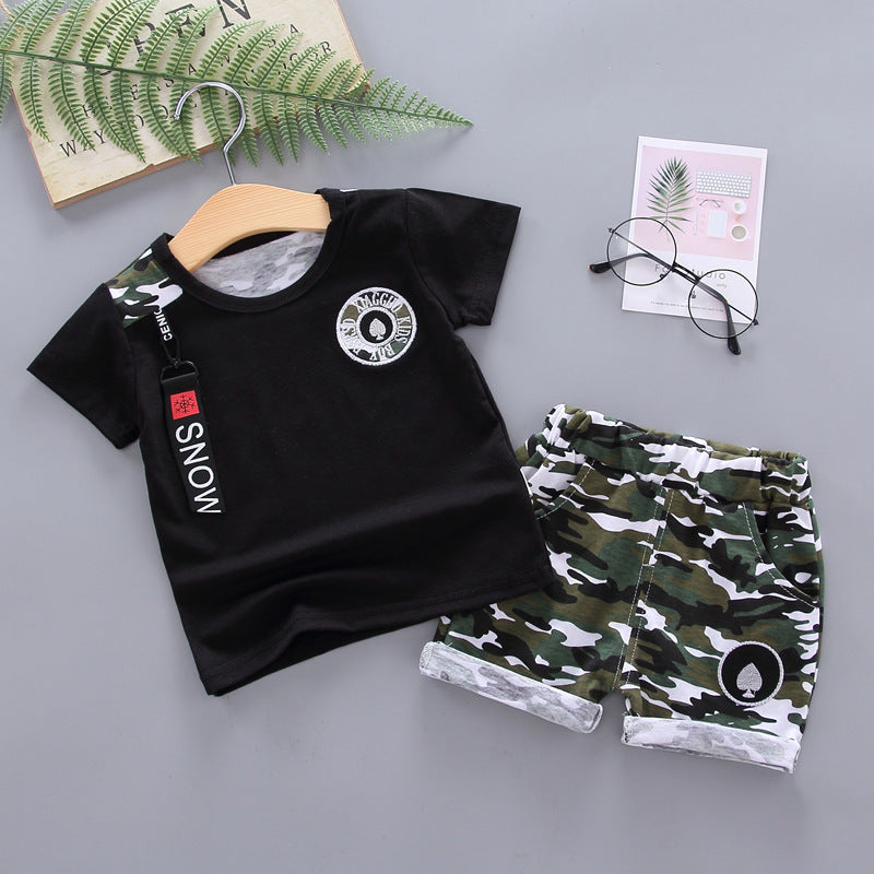 Summer New Boys' Western Style Camouflage Short Sleeve Suit - Boys & Kids dresses - Baby's World (view 8)