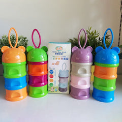 Color milk powder box independent layered milk powder grid outer layer convenient carrying milk powder box lanyard three-layer milk powder box