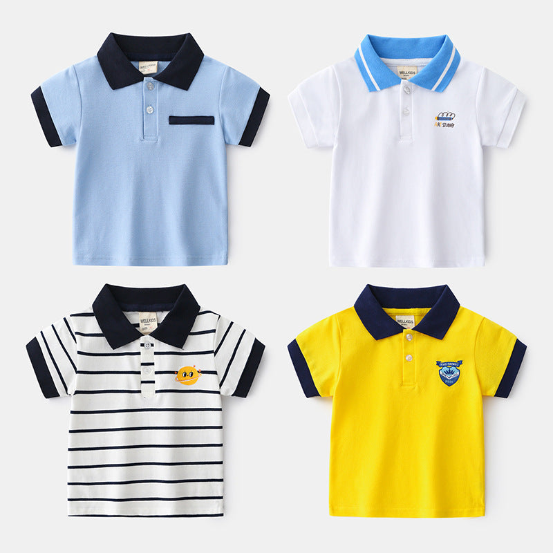 Cotton Summer Cartoon Boys And Girls Short Sleeve Top Baby - Boys Summer & Party Dresses - Baby's World