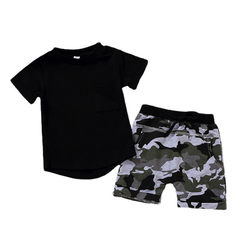 Black Camouflage Letters Pullover Boys' Suit - Boys Clothing - Baby's World (view 8)