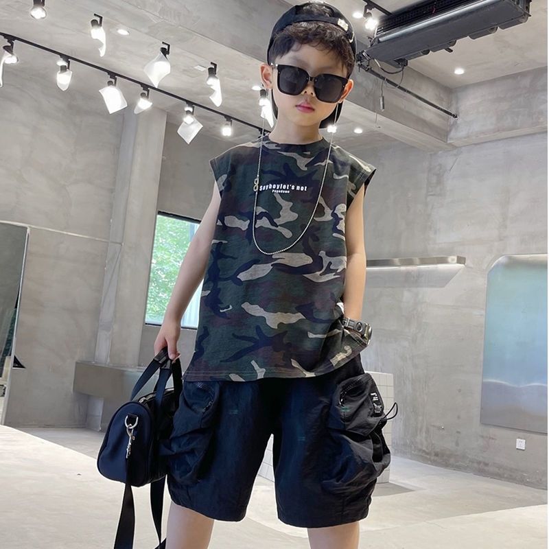 Sleeveless For Boy T-shirt And Shorts Two-piece Set - Boys Summer & Party Dresses - Baby's World (view 8)