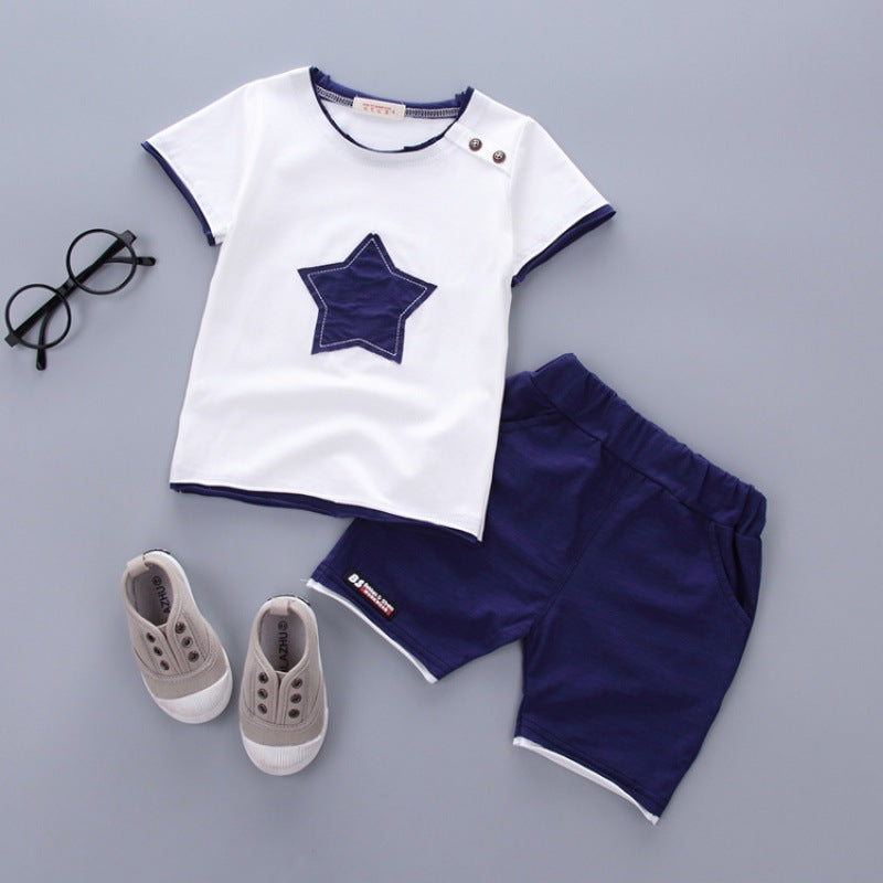 Boys Summer Short - Boys' Summer Short-sleeved Suit Baby Clothes For Months - Boys Clothing - Baby's World (view 2)