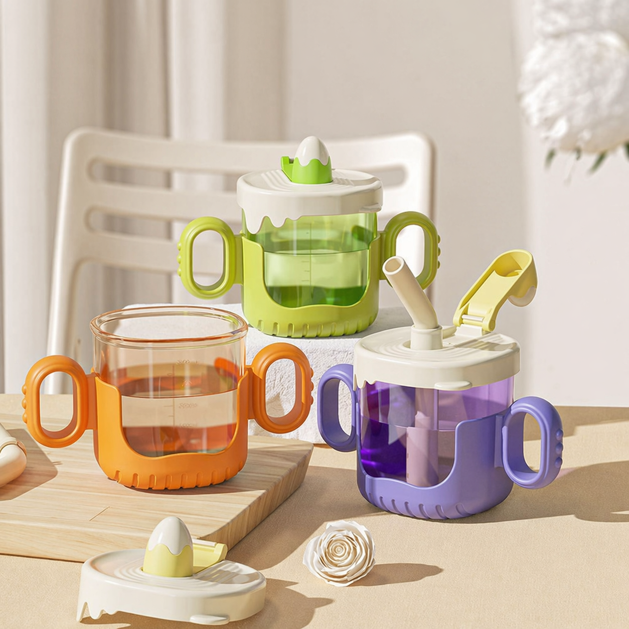 Cute Baby Straw Cup