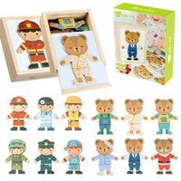 3D Magnetic Animal Puzzles Kids Wooden Toys | Baby's World Bangladesh